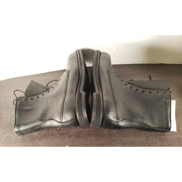 Vtg Addison Shoe Co Black Safety Work Boots Men's Sz 14R NWT Punk Grunge Police - Picture 12 of 13
